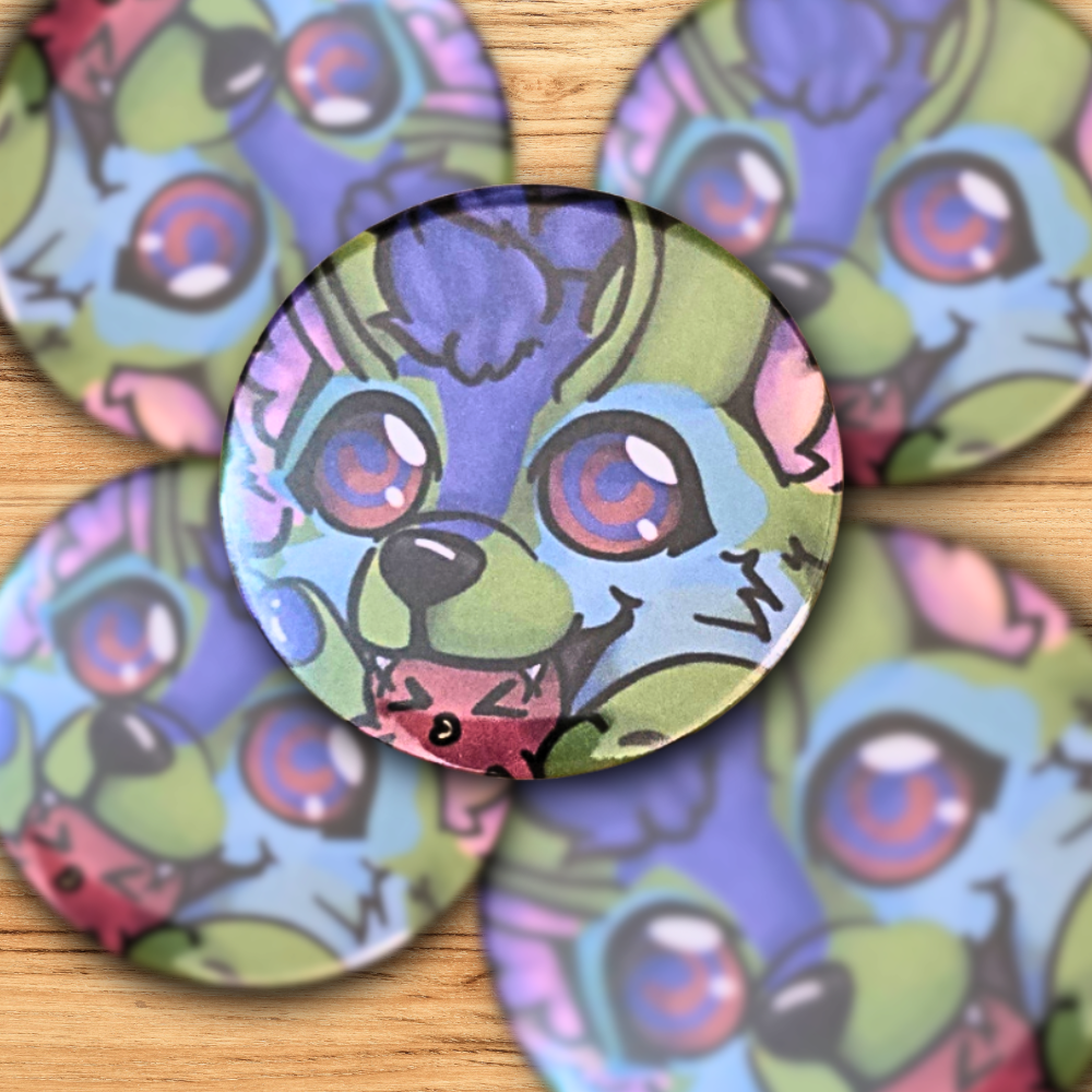 Ixion Space Dog Button