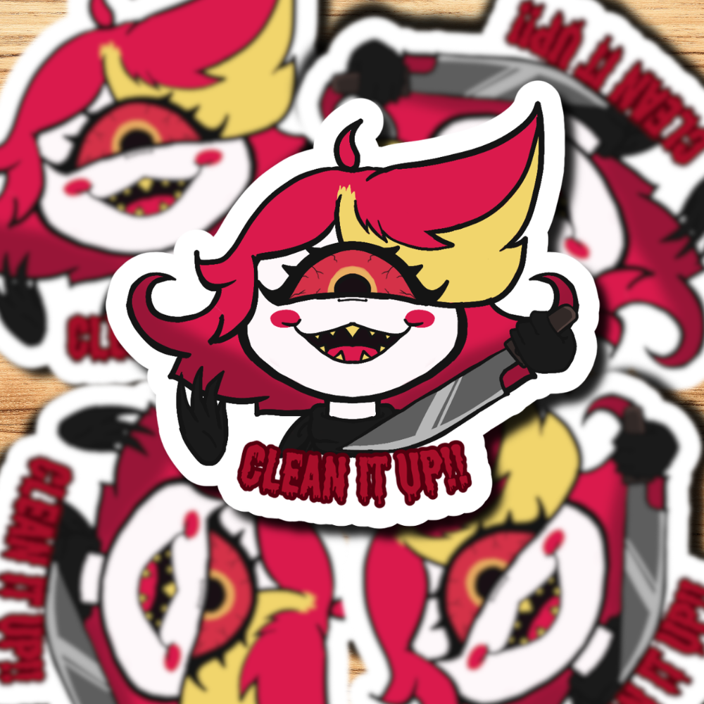 Clean It Up Nifty Sticker
